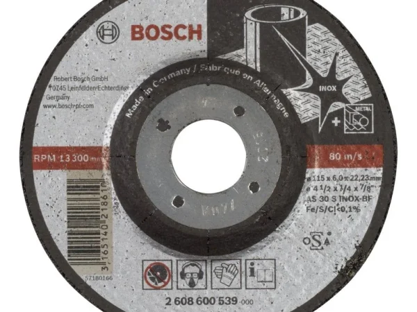 Bosch – 115*6,0 mm Expert Serisi Bombeli Inox (Paslanmaz Çelik) Taşlama Diski (Taş)