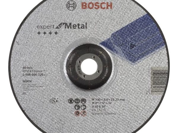 Bosch – 230*3,0 mm Expert Serisi Bombeli Metal Kesme Diski (Taş)