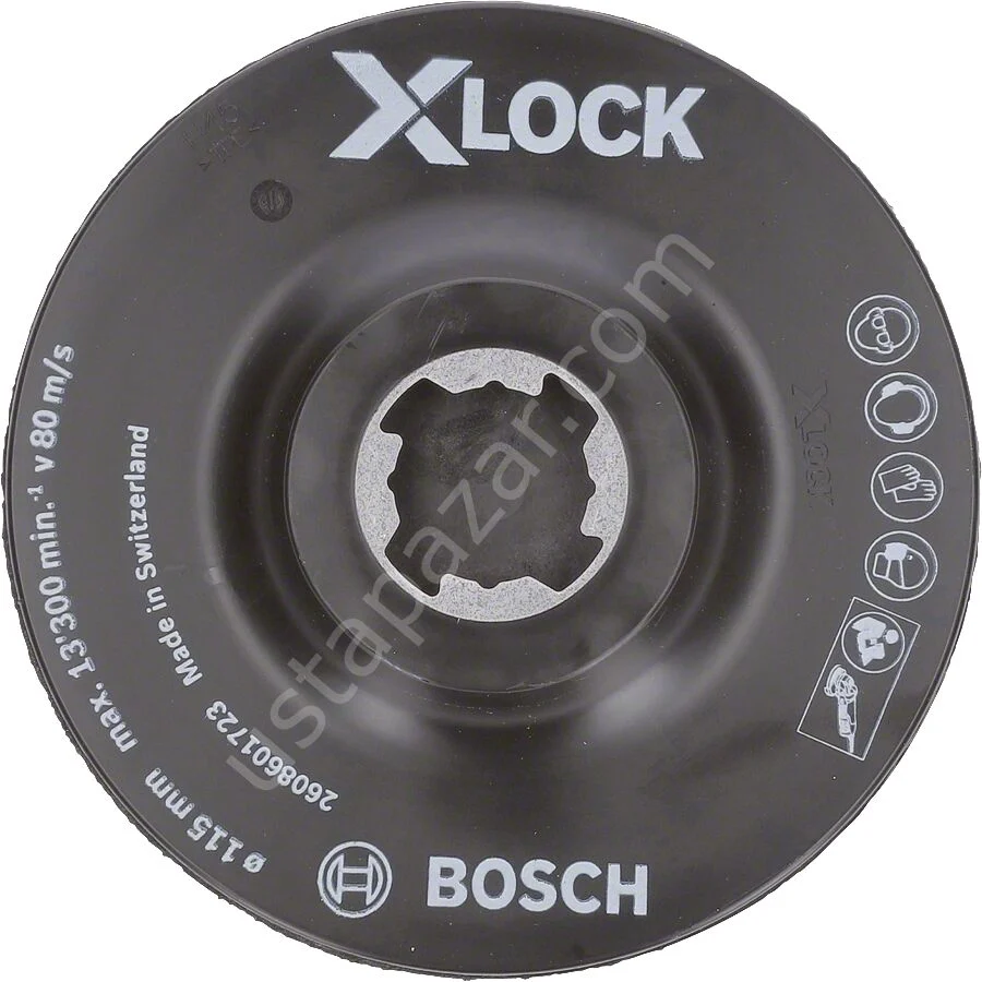 Bosch – X-LOCK – SCM Merkez Delikli Taban 115 mm 2608601723