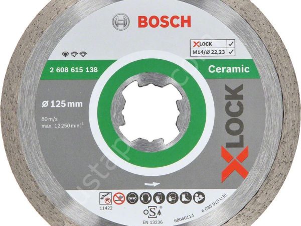 Bosch – X-LOCK – Standard Seri Seramik İçin Elmas Kesme Diski 125 mm 2608615138