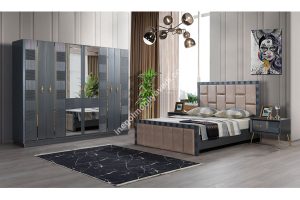 İnegöl Mobilya Berrak Antrasit Yatak Odası Takımı
