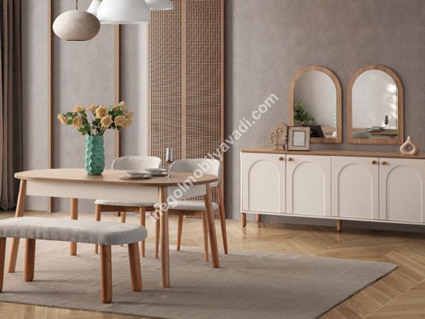 İnegöl Mobilya Zen Bohem Yemek Odası Takımı