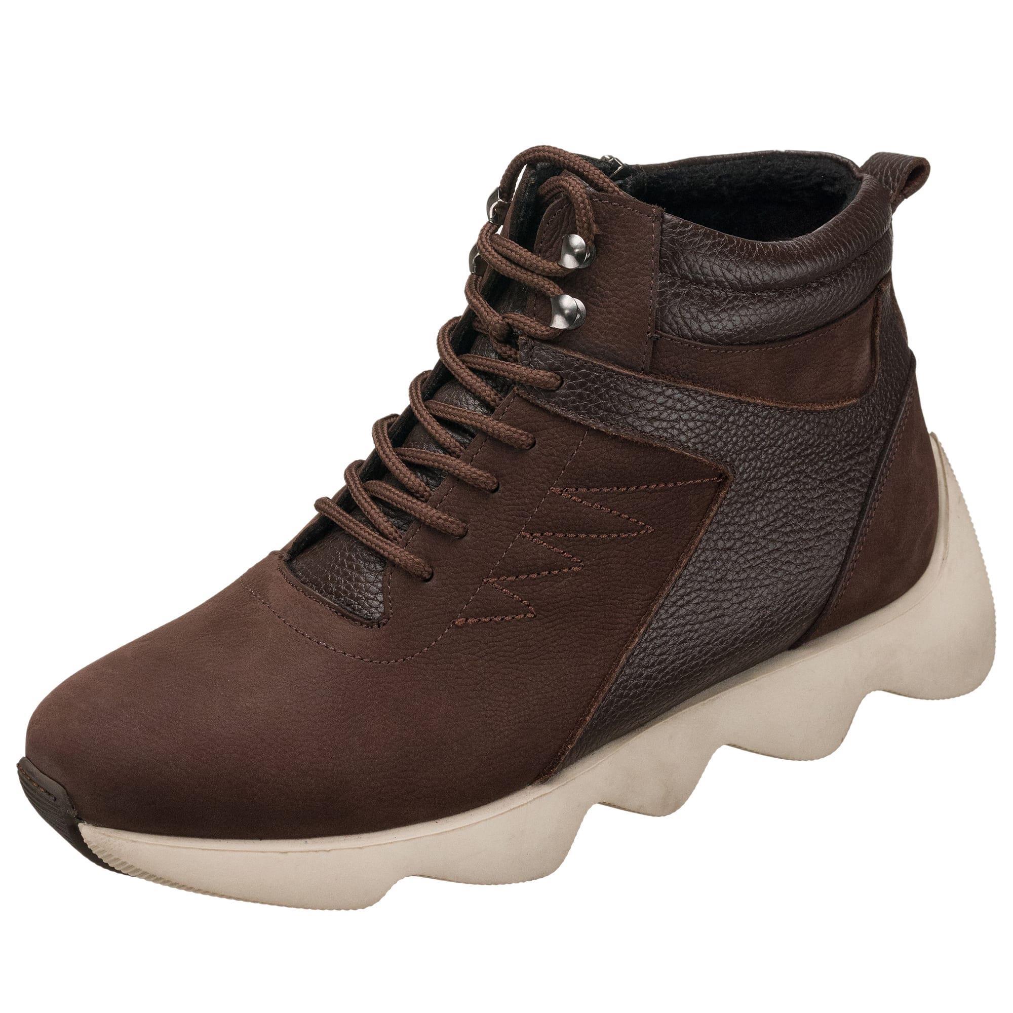 Büyük Numara Erkek Deri Kışlık Bot – HM161 Kahverengi