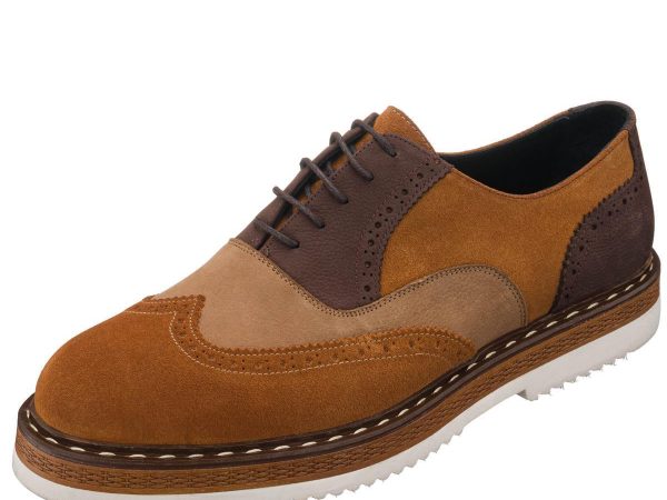 Büyük Numara Oxford Deri Erkek Ayakkabı – ALP23 Taba