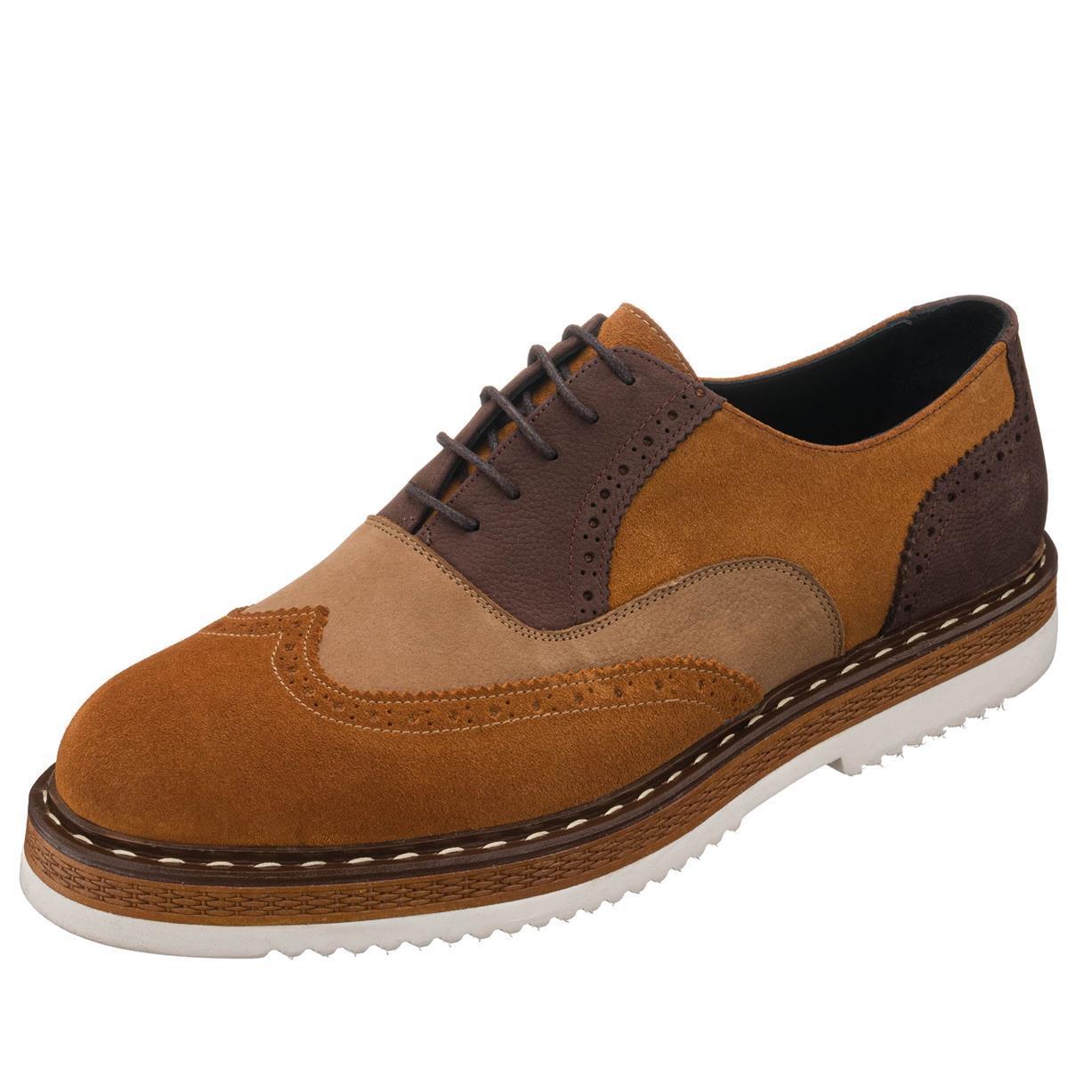 Büyük Numara Oxford Deri Erkek Ayakkabı – ALP23 Taba