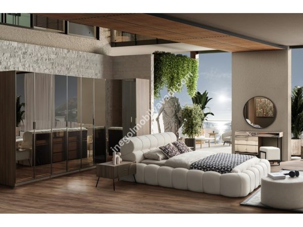 İnegöl Bronze Ceviz Köşeli Yatak odası Takımı