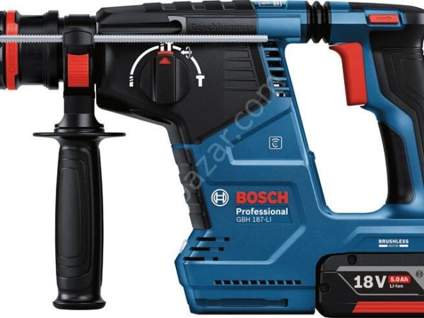 0611923121 Bosch Professional Gbh 187-LI One Chuck Akülü Sds Plus Kırıcı Delici 5A Çift Akülü